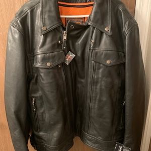 GENUINE LEATHER MOTORCYCLE JACKETTHINSULATE SIZE 2X